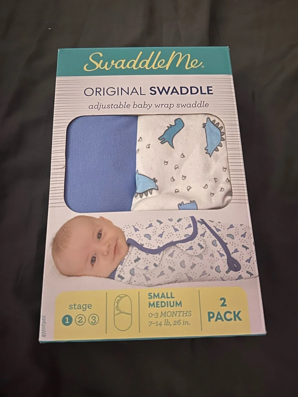 SwaddleMe Teal White Swaddle Box